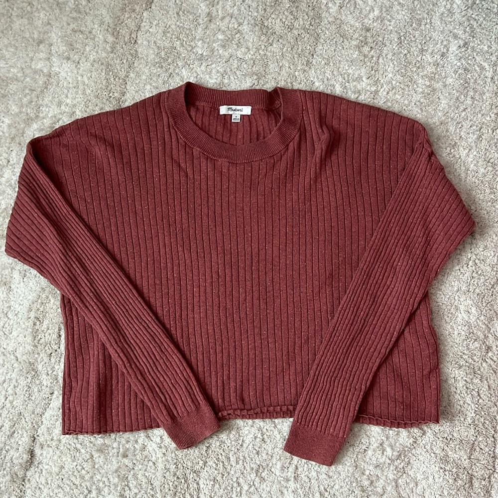 Maroon Madewell long sleeve sweater shirt